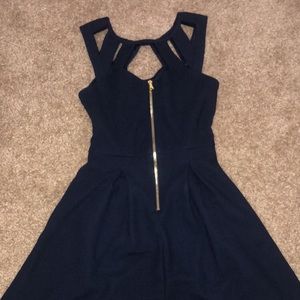 dark blue, formal dress